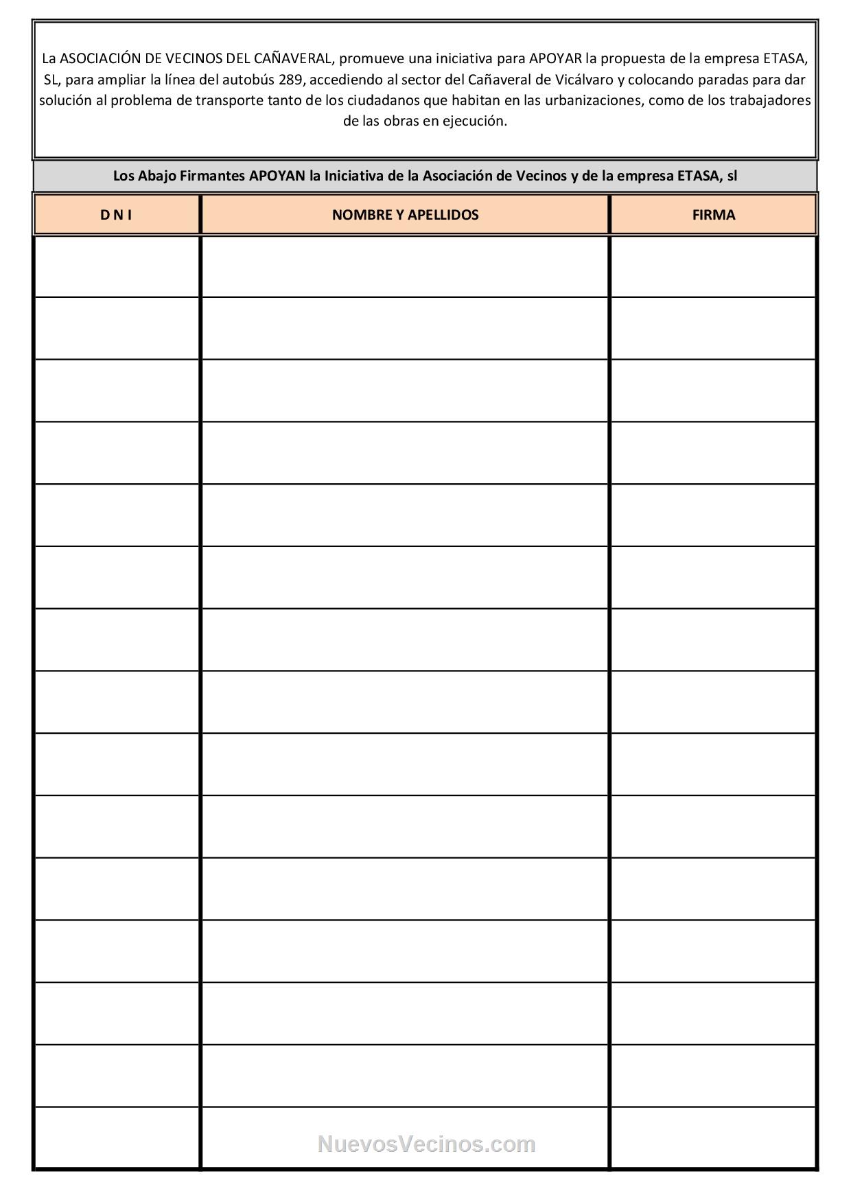 Hoja De Firmas Modelo