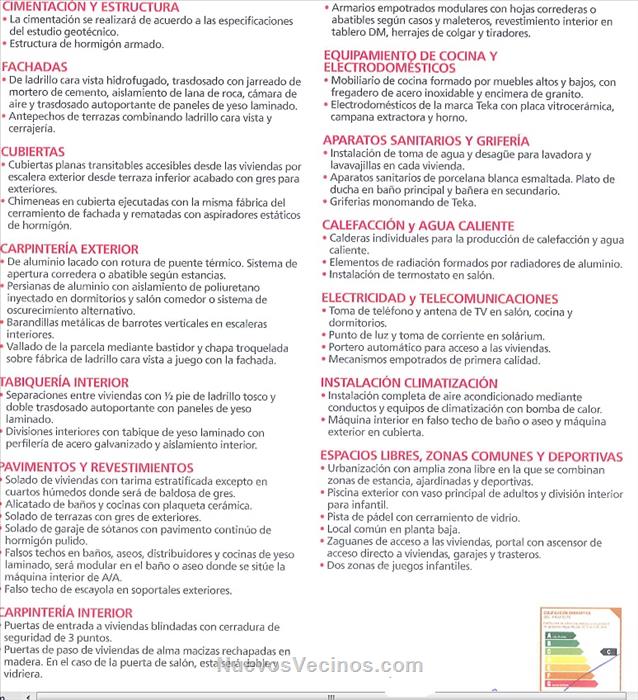 Memoria de calidades jardines de vistabella